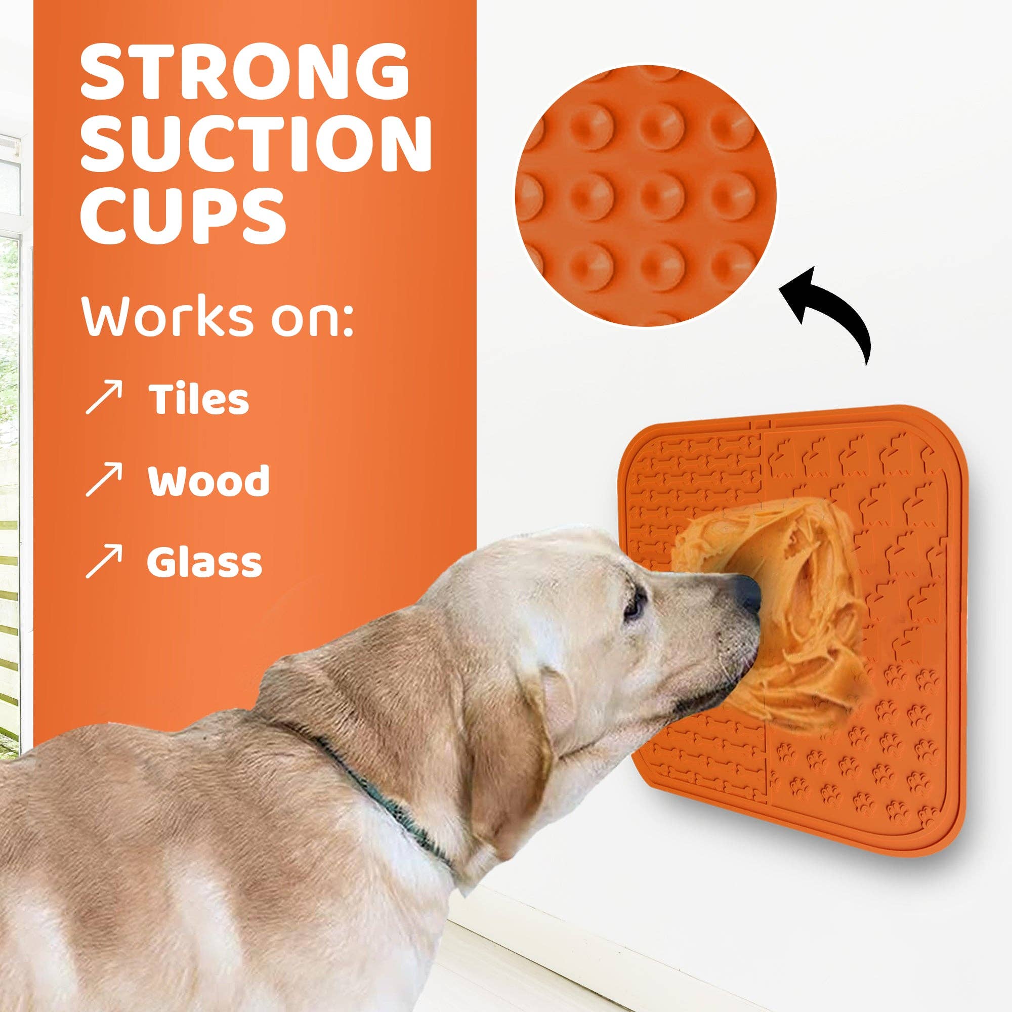 Tapis à lécher pour chiens avec épandeur et brosse