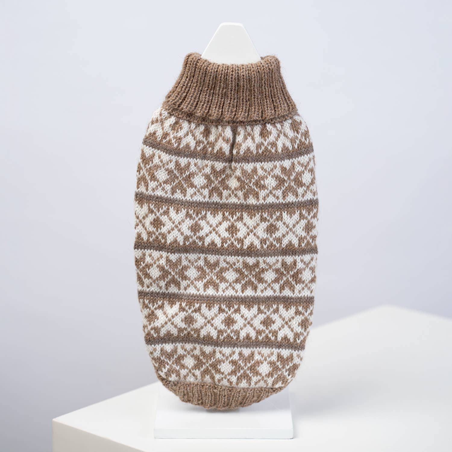 PULL flocons de neige beige