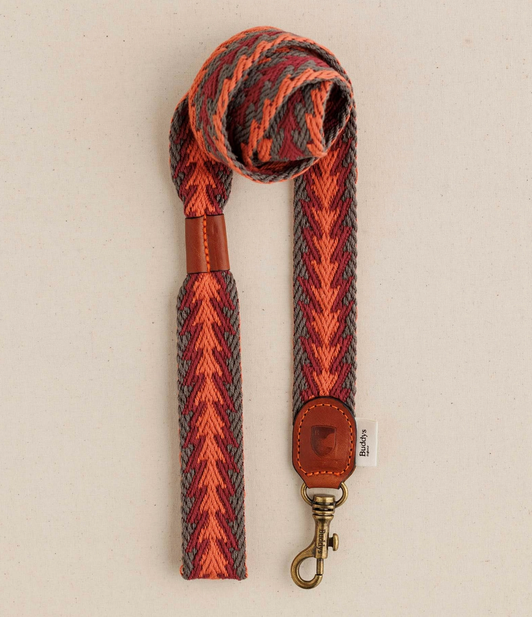 Ensemble péruvien laisse / collier orange - Buddys Dogwear