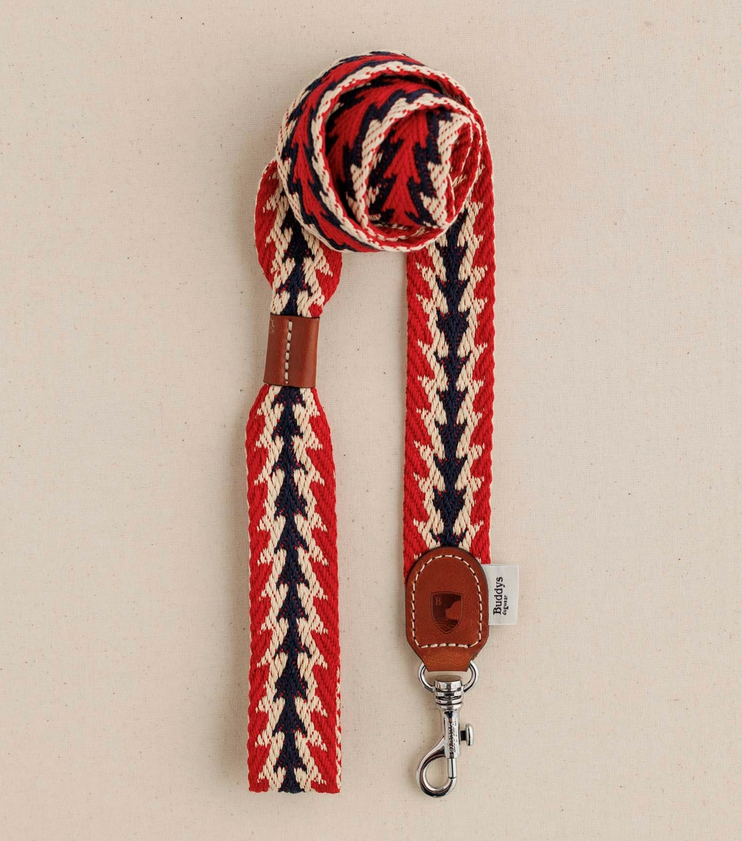 Ensemble péruvien laisse / collier rouge - Buddys Dogwear