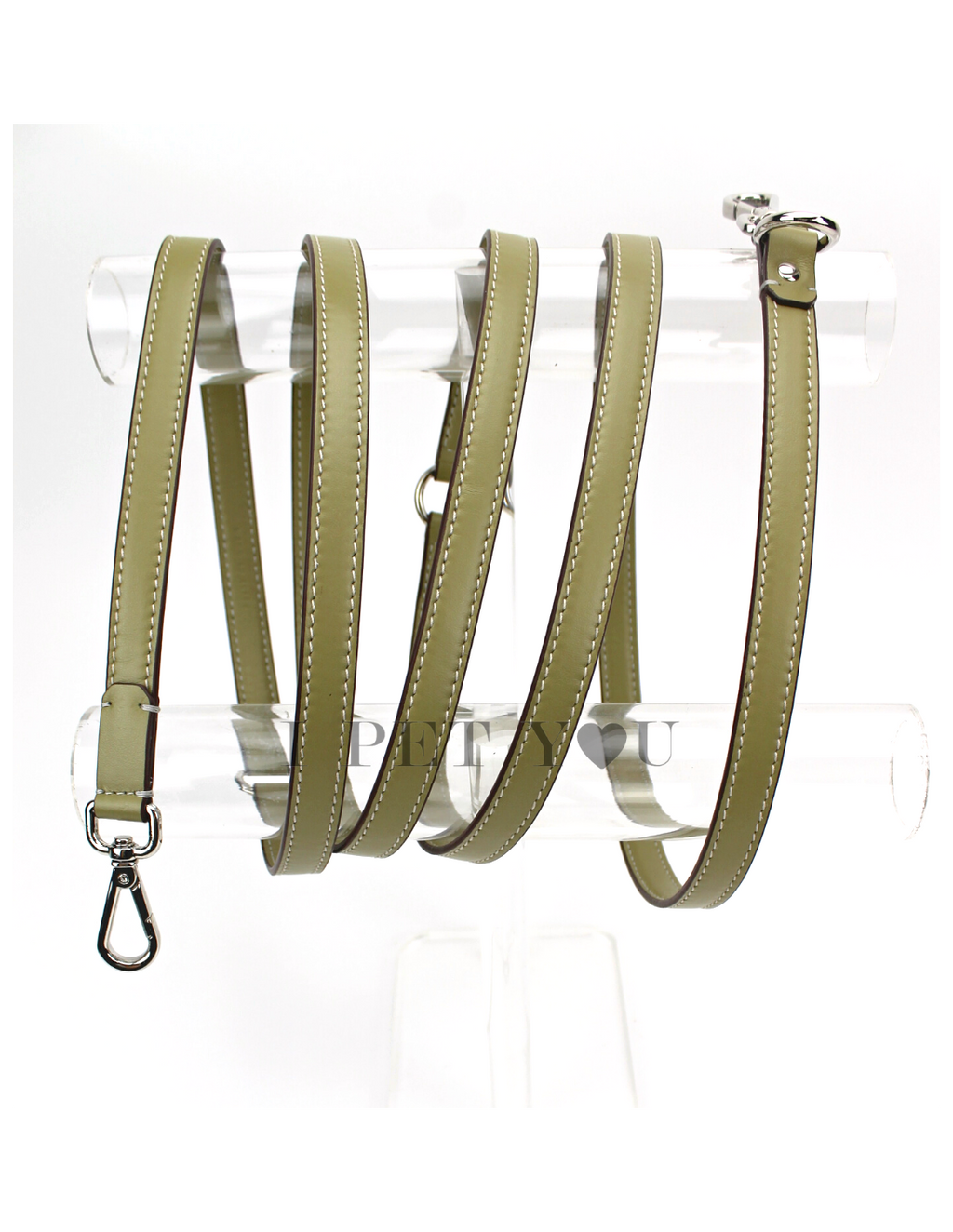 Laisse mains libres en cuir Carlotta 2.3 cm
