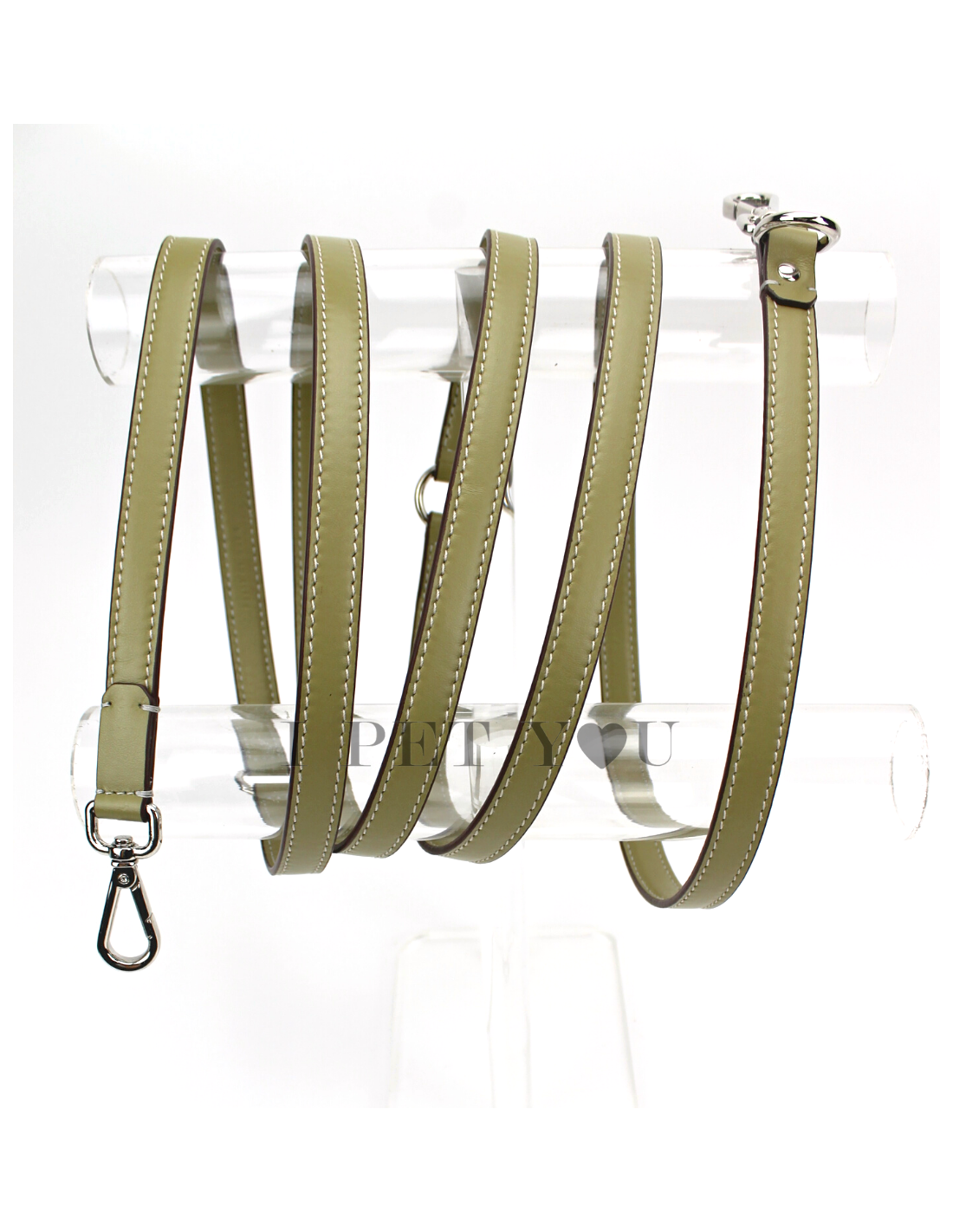 Laisse mains libres en cuir Carlotta 2.3 cm