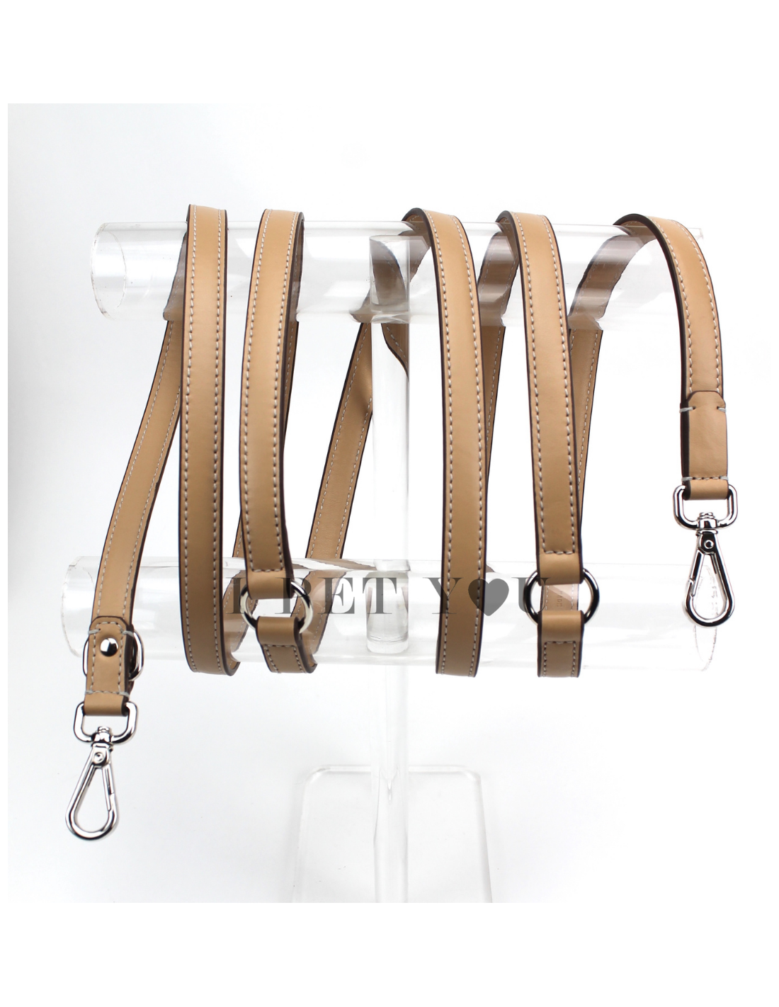 Laisse mains libres en cuir Carlotta 2.3 cm