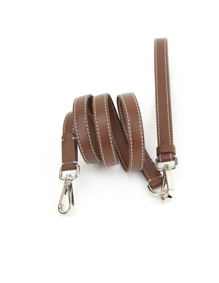 Laisse mains libres en cuir Carlotta 2.3 cm