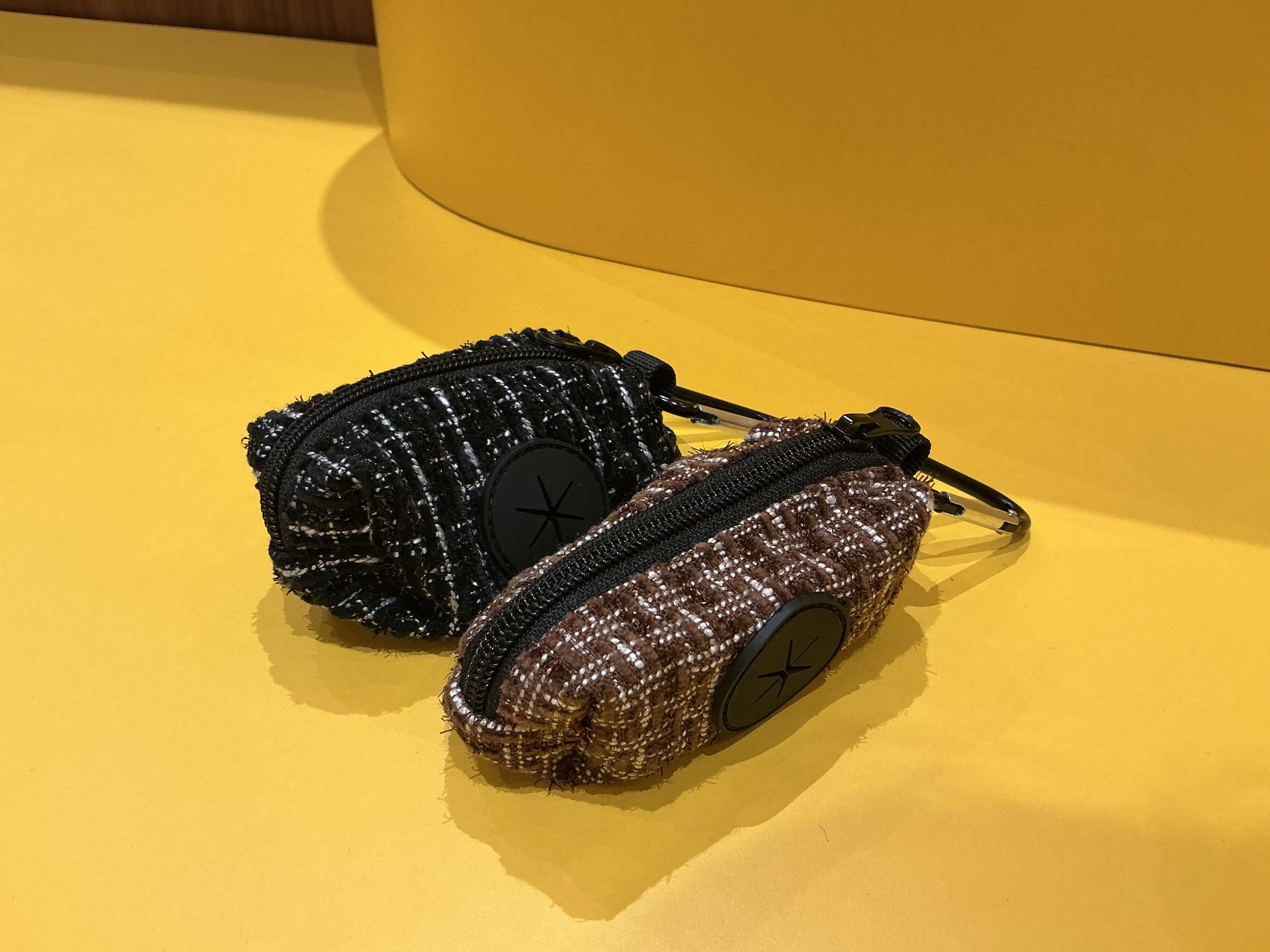 Etui pour sacs à crottes tweed / mouton / velours