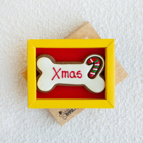 Biscuit de Noël pour chiens - Os de chien en forme de canne à sucre de Noël