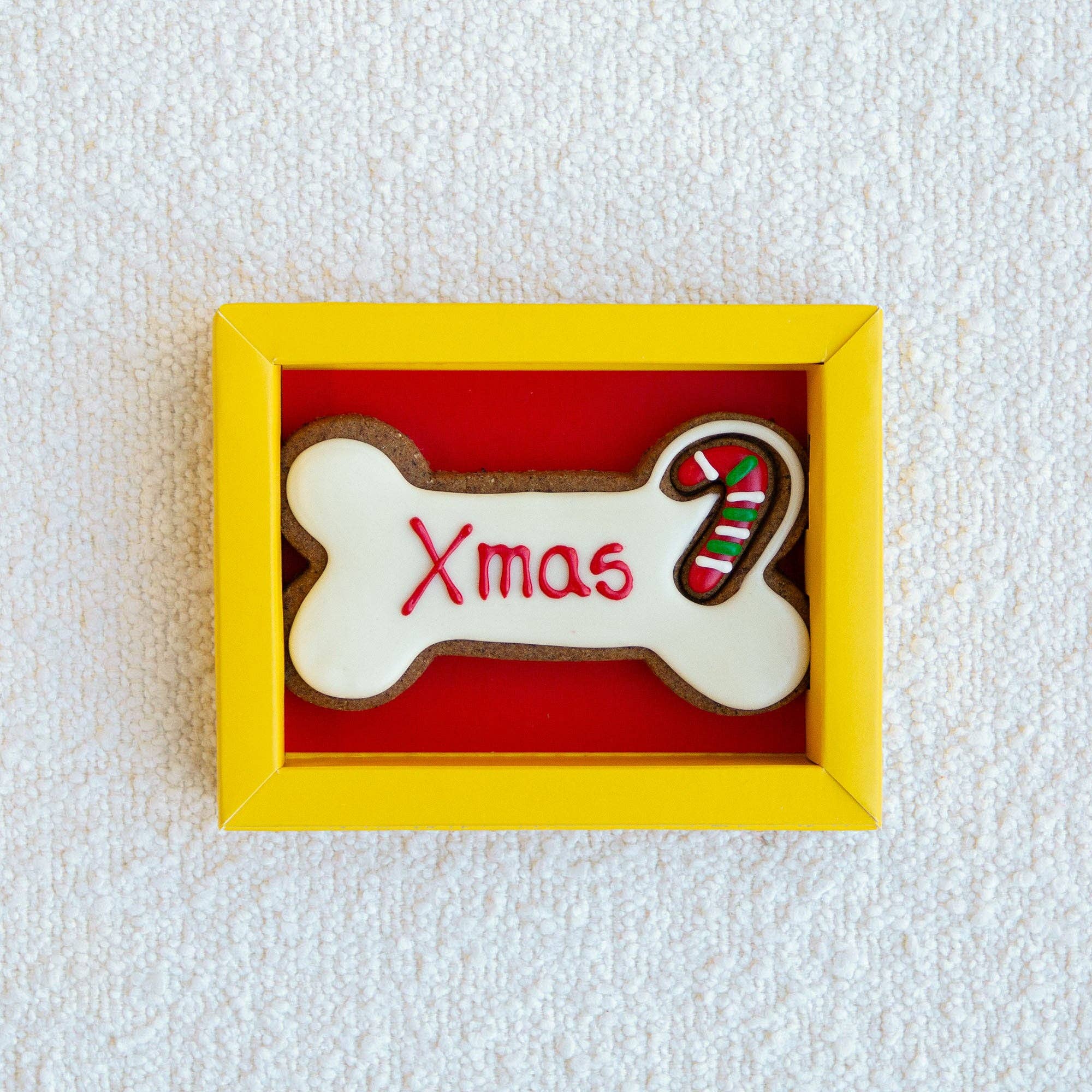 Biscuit de Noël pour chiens - Os de chien en forme de canne à sucre de Noël